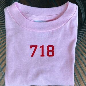 Refinery 718 pink tee NWOT